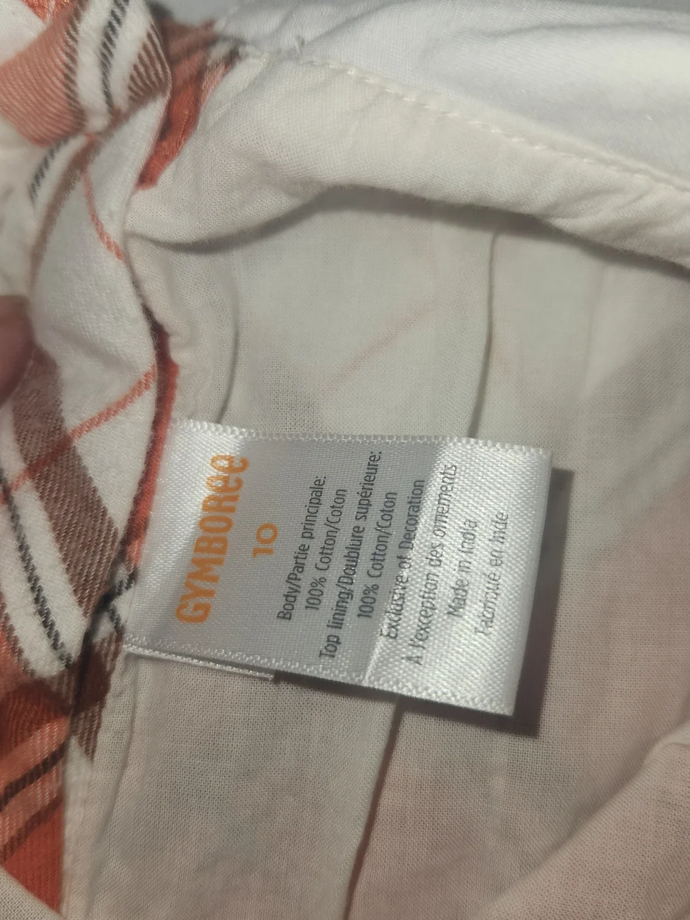 Gymboree lightweight plaid